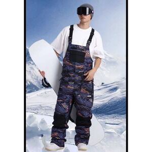 GSOU SNOW BAGGY SNOW BIBS Reinforced Knees waterproof Size XL Multi Colors